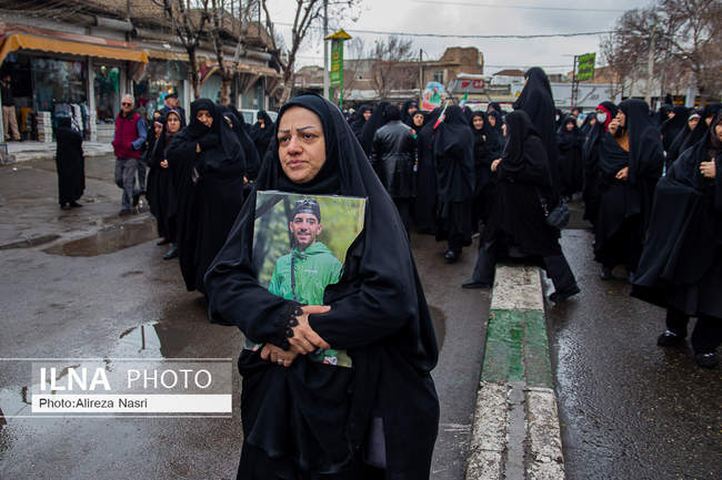 تشییع پیکر شهید مقاومت ملی در قزوین به روایت تصویر