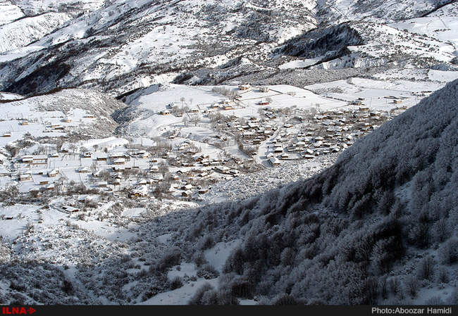 بارش برف در داماش گیلان