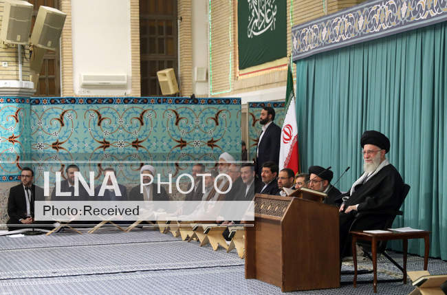 دیدار شرکت کنندگان در مسابقات بین‌المللی قرآن با رهبر انقلاب