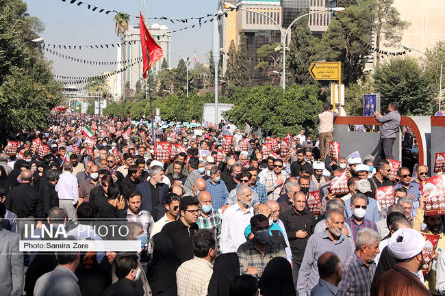 مراسم تشییع شهدای حادثه تروریستی حرم مطهر شاهچراغ(ع)