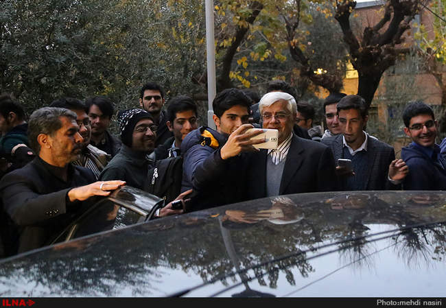 حضور محمدرضا عارف  به مناسبت روز دانشجو در دانشگاه شریف