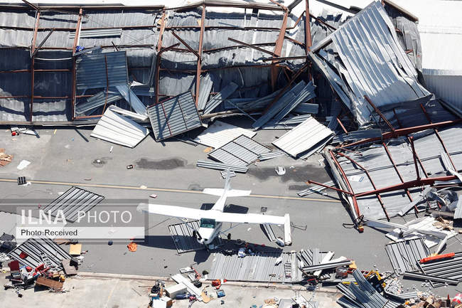 تصاویر هوایی از خسارات طوفان  میلتون 