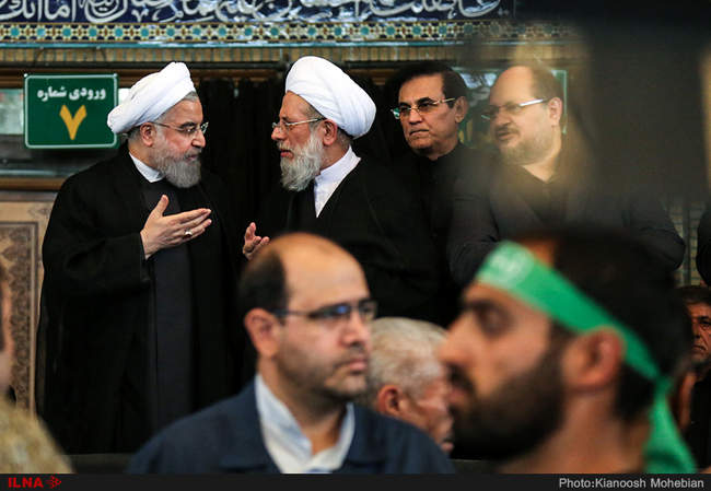 مراسم عزاداری روز عاشورا با حضور رئیس جمهور-حرم عبدالعظیم حسنی