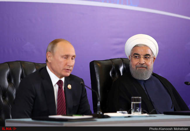 نشست خبری روسای جمهور ایران ، روسیه و آذربایجان