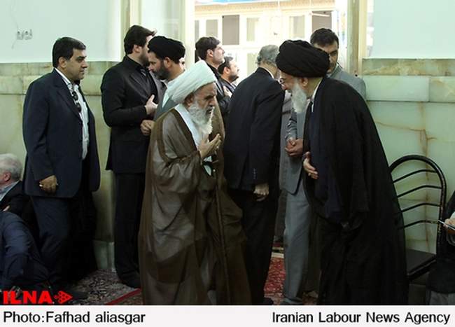 مراسم ترحیم مادر آیت‌الله هاشمی شاهرودی