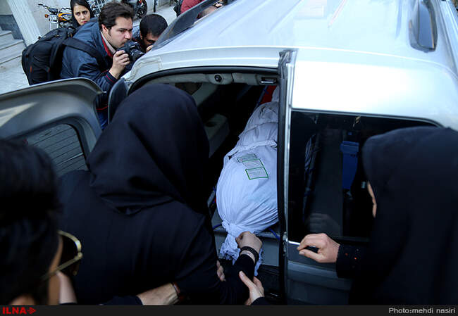 مراسم تشییع پیکر بانو ثریا حکمت در خانه سینما