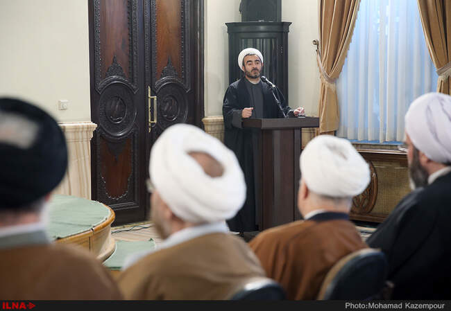 دیدار علما و فضلای حوزه علمیه قم با آیت الله هاشمی رفسنجانی