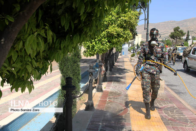 ضدعفونی معابر توسط ارتش