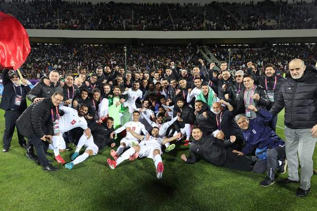 گزارش تصویری از شادی ملی‌پوشان پس از صعود به جام جهانی