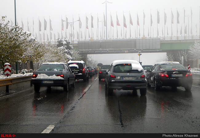 بارش برف پاییزی در تهران