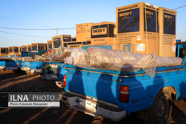 اهدا لوازم منزل و دام سبک و سنگین به سیل زدگان شهرستان زهکلوت و رودبا�