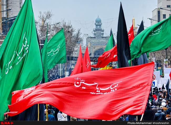 اجتماع عظیم عزاداران فاطمی و تشییع شهدای گمنام و مدافع حرم - مشهد