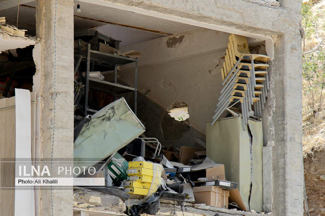 بازدید اصحاب رسانه از محل حمله صهیونیست‌ها در بازداشتگاه اوین