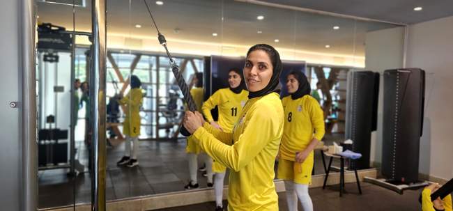 تمرین ریکاوری ملی پوشان فوتسال بانوان در سالن جیم