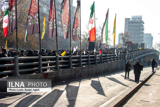 مراسم تشییع پیکر ۱۱۰ شهید گمنام در تهران