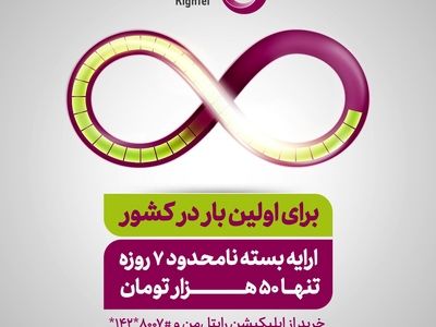 ارایه اینترنت نامحدود برای اولین بار در کشور توسط رایتل