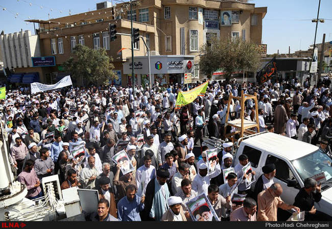 راهپیمایی نمازگزاران در اعتراض به حادثه منا-قم