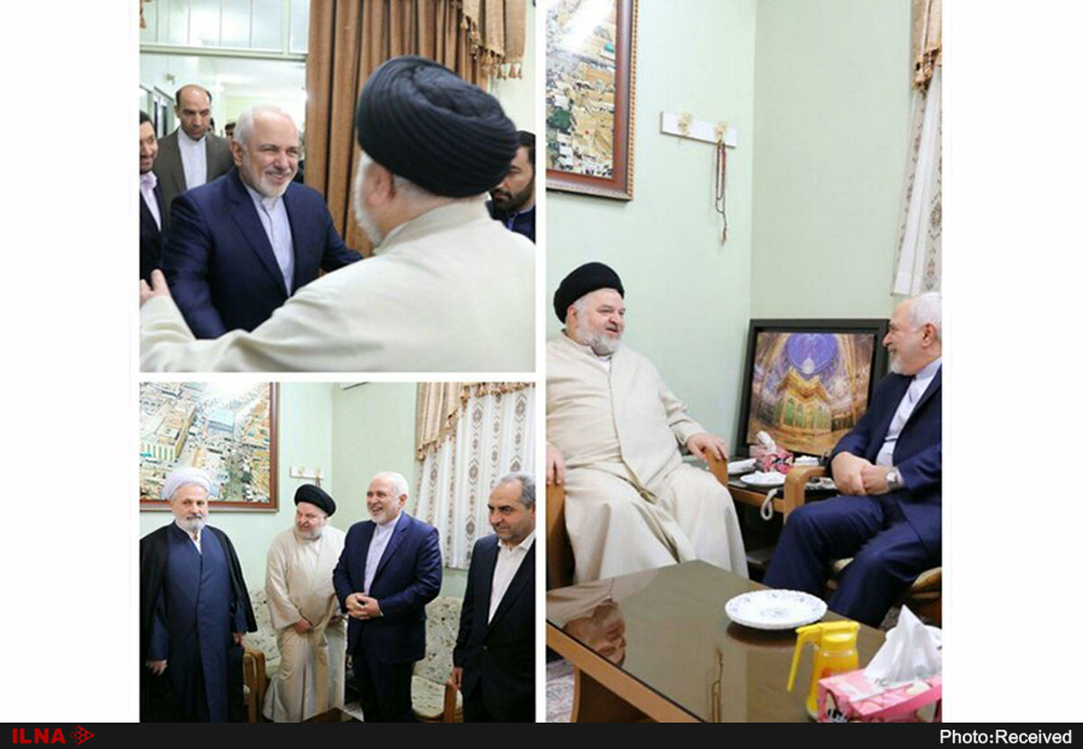 ظریف با نماینده آیت‌الله سیستانی دیدار کرد