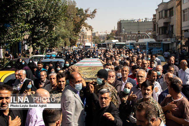 مراسم تشییع و تدفین شهید گمنام در سازمان ثبت احوال کشور