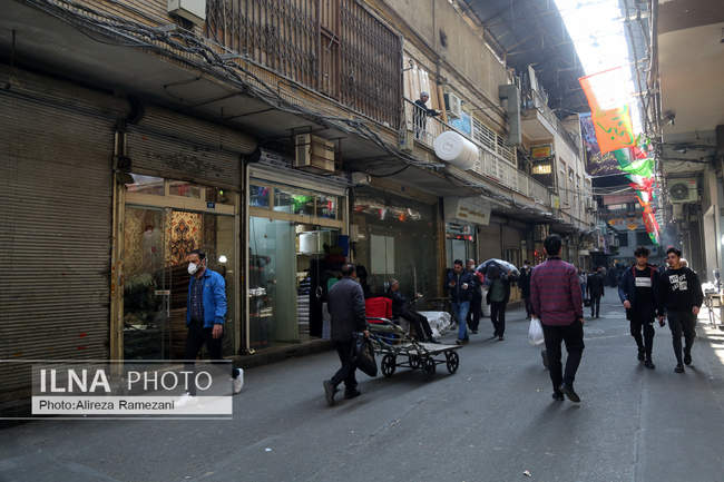روزهای خلوت بازار تهران در ایام شیوع بیماری کرونا