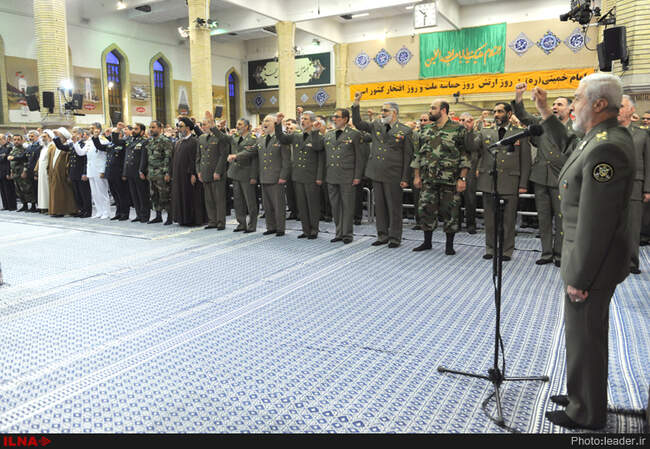 دیدار جمعی از فرماندهان و کارکنان ارتش با رهبرمعظم انقلاب اسلامی