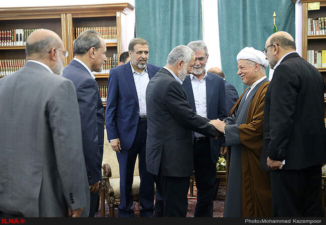 دیدار رمضان عبدالله، رئیس گروه جهاد اسلامی با آیت الله  هاشمی رفسنجانی 