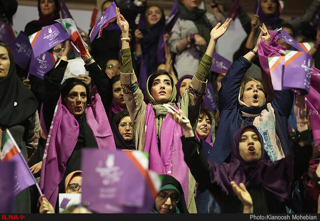 همایش سراسری زنان حامی حسن روحانی در ورزشگاه شیرودی-2