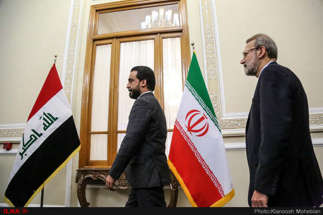 دیدار و نشست خبری روسای مجلس ایران و عراق