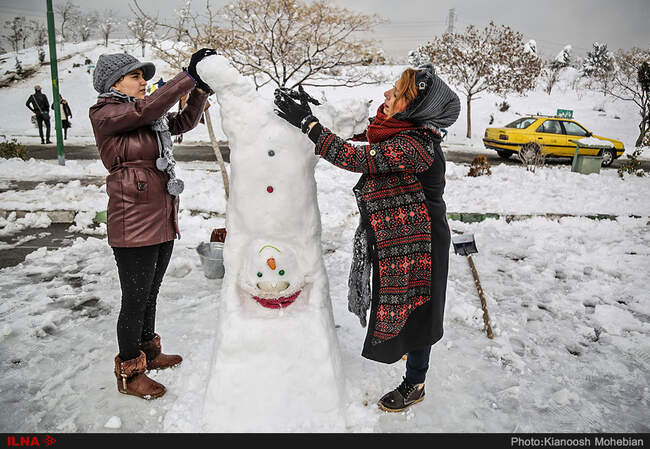 جشنواره ساخت مجسمه های برفی در تهران