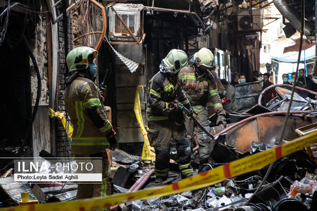 تیمچه حاجب الدوله پس از آتش سوزی