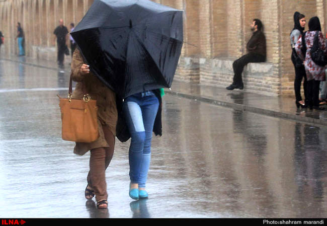 بارندگی شدید در اصفهان