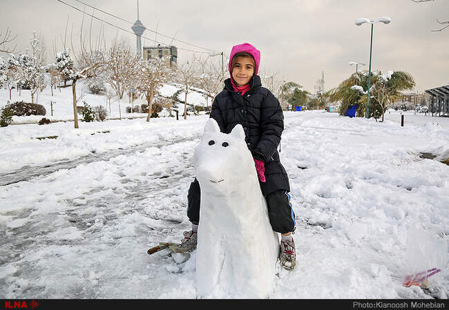 تصاویر جشنواره ساخت مجسمه‌های برفی در تهران 