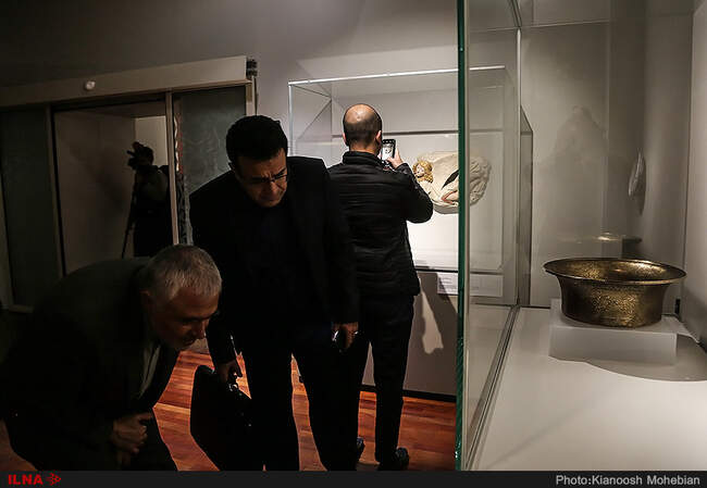 تصاویری از افتتاحیه «لوور در تهران» با حضور وزیر خارجه فرانسه