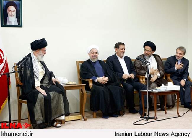 دیدار رئیس جمهور و اعضای هیئت دولت با رهبر معظم انقلاب اسلامی