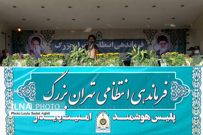 حضور  سردار رحیمی در مراسم صبحگاهی ستاد فاتب تهران