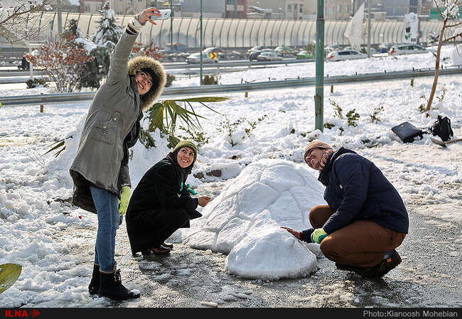 جشنواره ساخت مجسمه های برفی در تهران