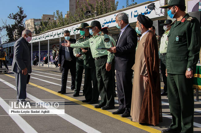 حضور  سردار رحیمی در مراسم صبحگاهی ستاد فاتب تهران