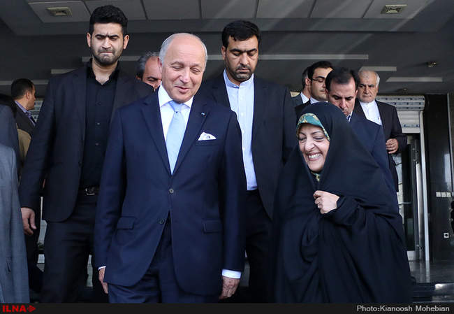 دیدار لوران فابیوس با معصومه ابتکار