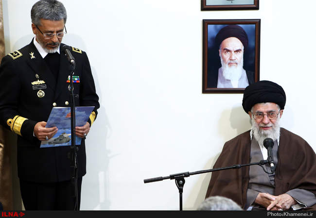 دیدار فرماندهان و مسئولان نیروی دریایی ارتش با رهبر انقلاب