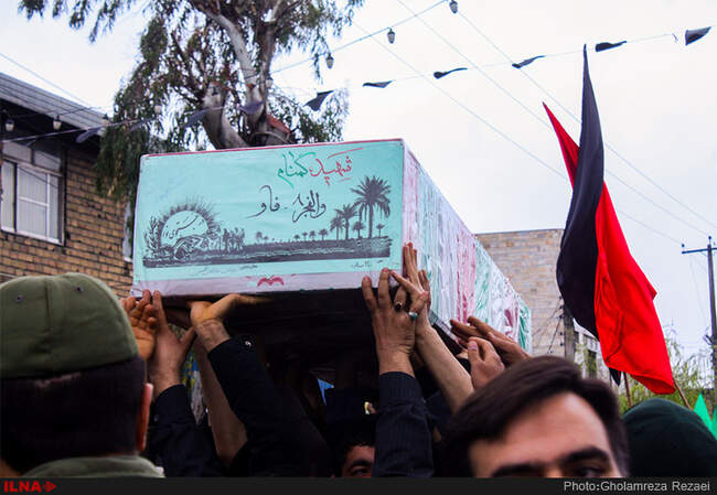 تشیع پیکر مطهر دو شهید گمنام در ساری‎