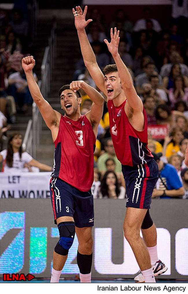 دیدار تیمهای والیبال ایران و آمریکا