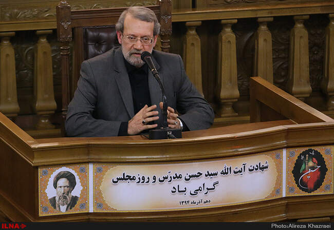 نشست خبری علی لاریجانی رئیس مجلس شورای اسلامی به مناسبت روز مجلس