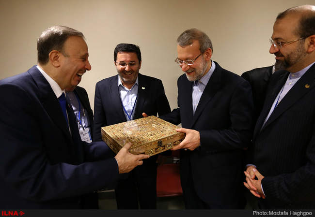 دیدارهای علی لاریجانی با روسای مجلس کشورهای حاضر در سازمان ملل - نیوی