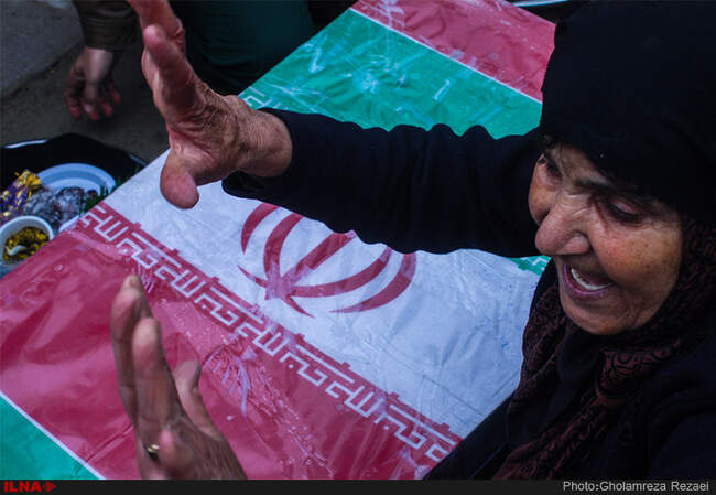 تشیع پیکر مطهر دو شهید گمنام در ساری‎