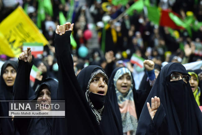 گردهمایی دختران انقلاب در ورزشگاه شیرودی