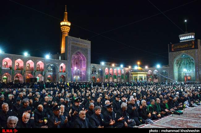 مراسم شام غریبان در حرم مطهر رضوی