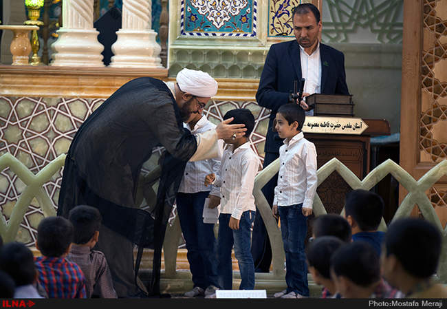 مراسم جزء خوانی قرآن کریم در حرم مطهر حضرت معصومه