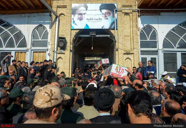 مراسم تشییع پیکر شهدای گمنام در ساری