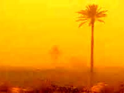گرد و غبار اکثر شهرهای خوزستان را در بر گرفت/ ابهام در تعطیلی روز دوشنبه مدارس