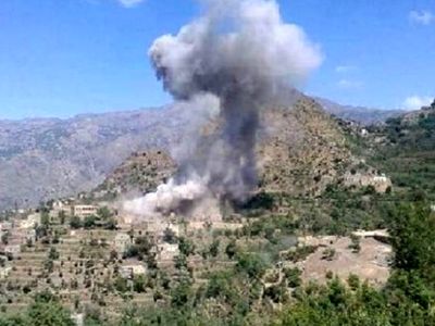 حمله موشکی عربستان به استان صعده یمن
